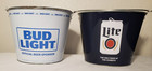 Dallas Cowboys Miller Lite   Nfl Bud Lite Ice Bucket Pail 9 x7  Lot Of 2