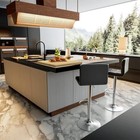 Adjustable Swivel Bar Stools Pu Leather Set Of 2 Ergonomic Back Support New