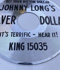 Rare Vintage 1950s Johnny Longs Promotional Metal Record Sign Music 