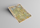 Contra Costa County Map Poster     Vintage Landmarks   Historical Sites Art Print
