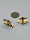 Vintage Swank Gold Tone Flintlock Pistol Novelty Gun Cufflinks Retro
