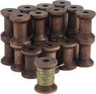30pcs Antique Wooden Empty Spools  1 18  Empty Thread Spools Wooden Ribbon Spool
