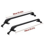 2pc Universal Car Top Roof Rack Cross Bar 39 3  Luggage Carrier Aluminum W  Lock