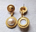 Lot Of 7 Gold Tone Earrings  Clip Ons   Pierced  Free Shipping
