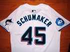 Miami Marlins Skip Schumaker 2024 Game Used Worn Road Jersey  cardinals 