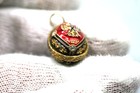 Russian Silver Gilt Guilloche Egg Pendant With Orthodox Cross And Eagle