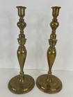 Assorted Lot Of 7 Vintage Brass Candlestick Candle Holders Patina Sizes 3 To 14 