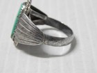 Vintage Navajo Indian Sterling Silver Turquoise Man s Ring Sz  11 3 4