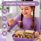 Stainless Steel Bento Lunch Box With 4 Compartments Leakproof Lid Bpa-free 30   