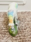 Vtg 1989 Bisque Porcelain Rainbow Unicorn Frog Figurine