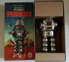 Robby The Robot Wind-up Chrome Planet Robot Reproduction New Tin Wind-up 