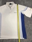 Fila Us Open Tennis Performance Polo Shirt Men s Size M White Blue C15