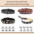 600 Sets 6 Sizes White Clear Rhinestone Rivets Crystal Rapid Rhinestone Stud Sil