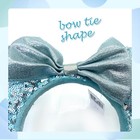 Disney Parks Frozen Arendelle Aqua Blue Sequin Minnie Ears Disneyland Headband