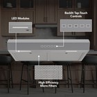 Broan-nutone 30  Under Cabinet Range Hood  Energy Star 350max Blower Cfm  Silver
