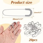 Extra Large Safety Pins Heavy Duty 3 Inch-20 Pcs Coilless Pins Sewing Pin Bro   