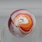  62  Cac Christensen Striped Red Transparent Marble Submarine  Frit Dust-  q145