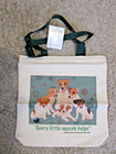 Jack Russell Terrier Dog Canvas Tote Bag Every Little Squeak Helps New