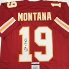Autographed signed Joe Montana Kansas City Red Football Jersey Jsa Coa Auto