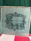 Rare 1885 Victorian Era Antique Fort Sumter     Glass Panel     Acid-etched
