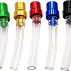 5pcs Motorcycle Gas Cap Gas Fuel Tank Cap Vent  Breathing Tube Hose Two-way F
