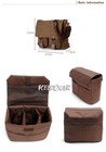 Canvas Camera Travel Bag Insert Case For Dslr Slr Canon Nikon Sony Leica Fuji