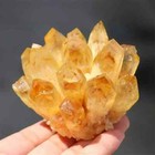 300g Natural Citrine Quartz Geode Phantom Cluster Specimen Ornament Decoration