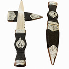 New Celtic Scottish Piper Sgian Skean Dubh Dirk Dagger 7 25  Knife With Jewels