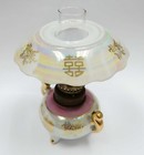 Chinese Double Happiness Nuptial Wedding 6  Oil Lamp Vintage 1980s Made In Japan