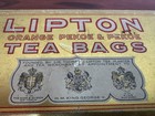 1920s Vintage Lipton Tea Bag Tin King George V Alfonso Xiii Italian Monarch