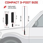 Prostick 3 Foot Fiberglass 1000 Watt Black Cb Radio Antenna With Heavy Duty B   