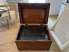Vintage Wooden Dovetail Joint Medium Size Box With Shelf Inside