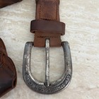 Levi Strauss   Co Unisex Brown Braided Linked Laced Soft Leather Belt Size 38 95