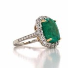 Vintage Art Deco 5 50ct Lab Created Diamond Wedding 925 Sterling Silver Ring