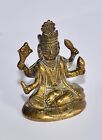 Antique Bronze Indian Votive Brahmin Vishnu Statue 18 19th Century