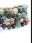 6mm Indian Multi-color Agate 108 Prayer Beads Buddhist Mala Bracelet Necklace