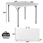 3 Foot Square Folding Card Table Indoor Outdoor Plastic Table W carrying Handle