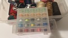 Contemporary Sewing Kit With Threads  Bobbins  Needles  Tools  Organizer Box