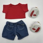 Build A Bear Red Top Shirt Denim Jeans Pants Boy Girl Shoes Teddy Clothes Outfit