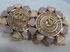 Chanel 2 Buttons   22mm   Lilac  Peach  Gold Tone  Metal    This Is For 2