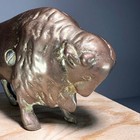 Vintage Cast Iron Buffalo Bison Penny Bank Arcade Ac Williams Antique Coin Bank