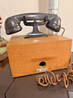 Antique Multi-line Desk Telephone Wood Base Bell System Office Decor