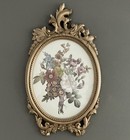 Vintage Syroco Gold Tone Oval Wall Decor Hollywood 1970   s Ornate Vintage Mcm