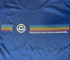 Vintage Bell System At t Rainbow T-shirt Moon Castles 70s 80s Blue Size Wl
