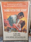 Vintage Gone With The Wind Movie Framed Poster 21x31 Clark Gable Vivien Leigh 