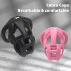 New 3d Printed Pro Cage Male Chastity Device Mini Lock Flat arc Rings Us