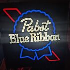 Vintage Pabst Blue Ribbon Beer Sign Neo Neon Lighted Bar Pbr Man Cave Display