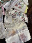 Hand Embroidered Vintage Linens Lot