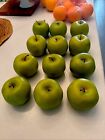 Lot Of 12 Artificial Realistic Fake Fruit Green Apples Home Decor