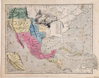 1849 Upper California - Stove Pipe Texas - Oregon Map Original - Exrare